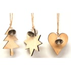 GIOCOPLAST NATALE - ADDOBBO LEGNO, 3 ASS 8 CM