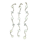 GIOCOPLAST NATALE - GHIRLANDA LEGNO SBIANCATO-GRIGIO DECORATA CM 60 - 3 ASS