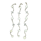 GIOCOPLAST NATALE - GHIRLANDA LEGNO SBIANCATO-GRIGIO DECORATA CM 60 - 3 ASS