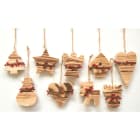 GIOCOPLAST NATALE - ADDOBBO LEGNO DECORATO CM 7 - 9 ASS