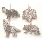 GIOCOPLAST NATALE - ADDOBBO LEGNO GRIGIO CM 15 - 4 ASS