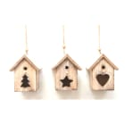 GIOCOPLAST NATALE - ADDOBBO CASETTA LEGNO CM 7,5