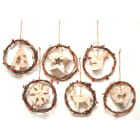 GIOCOPLAST NATALE - CORONCINA INTRECCIATA DECORO LEGNO SBIANCATO 6 ASS.