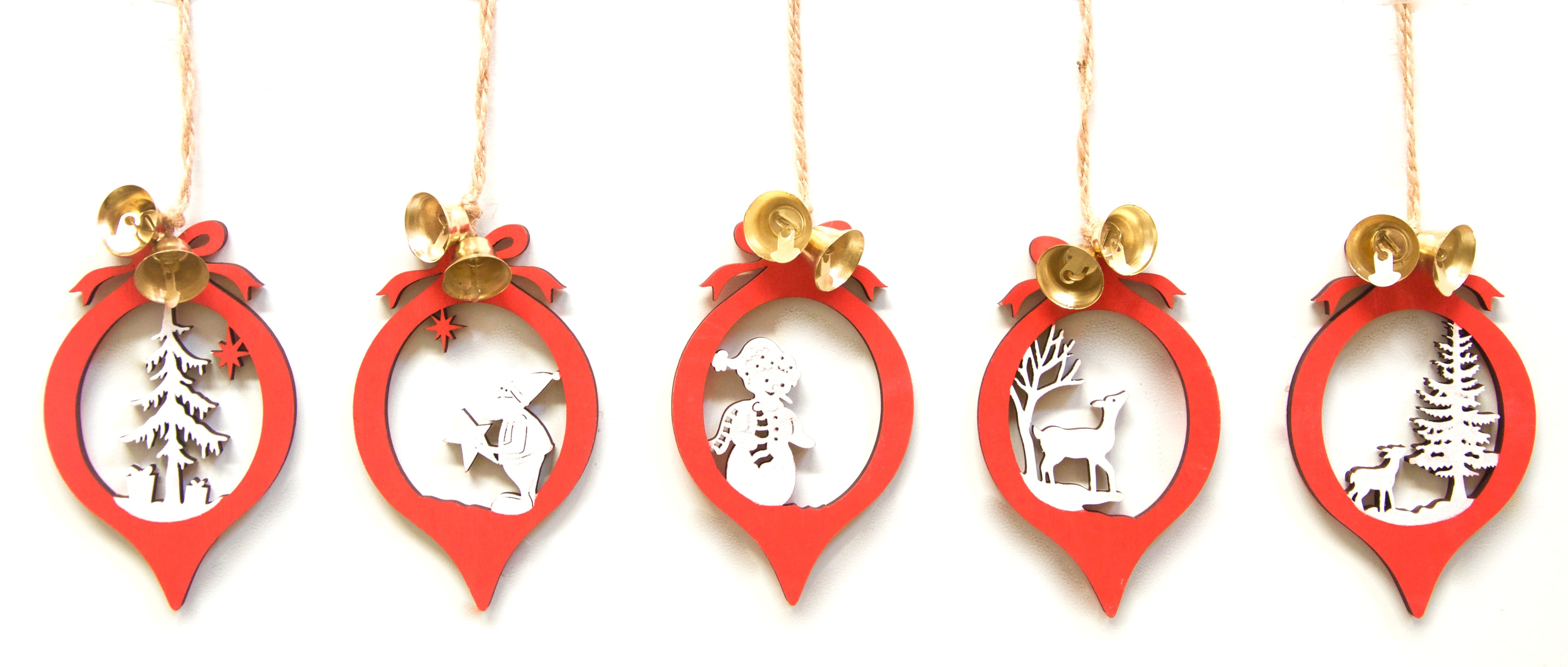 GIOCOPLAST NATALE - ADDOBBO LEGNO ROSSO SAGOMATO CM 9, 5 ASS, IN DISPLAY DA 72 PZ 34016972