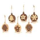 GIOCOPLAST NATALE - ADDOBBO EVA NATURA EFFETTO LEGNO 10 CM - 3 MOD. ASS