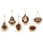 GIOCOPLAST NATALE - ADDOBBO EVA NATURA EFFETTO LEGNO 12 CM - 3 MOD. ASS