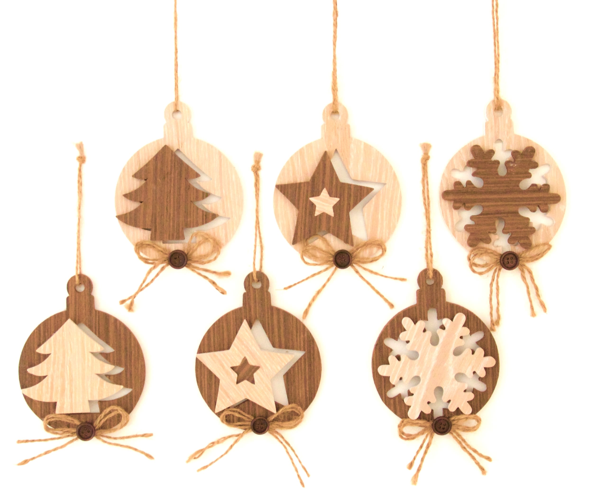 GIOCOPLAST NATALE - ADDOBBO EVA COUNTRY EFFETTO LEGNO 10 CM - 3 MOD. ASS