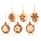 GIOCOPLAST NATALE - ADDOBBO EVA COUNTRY EFFETTO LEGNO 10 CM - 3 MOD. ASS