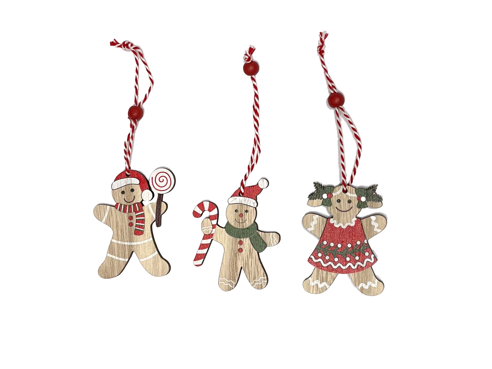 GIOCOPLAST NATALE - ADDOBBO GINGERBREAD IN LEGNO, 8 CM, MOD. ASS.