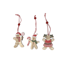 GIOCOPLAST NATALE - ADDOBBO GINGERBREAD IN LEGNO, 8 CM, MOD. ASS.