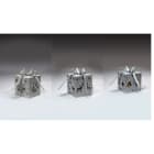 GIOCOPLAST NATALE - PACCHETTO REGALO METALLO SBIANCATO CON LUCE LED, A BATTERIA, CM 9 - 3 MOD ASS 35015204