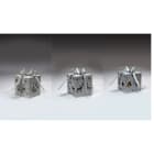 GIOCOPLAST NATALE - PACCHETTO REGALO METALLO SBIANCATO CON LUCE LED, A BATTERIA, CM 9 - 3 MOD ASS 35015204