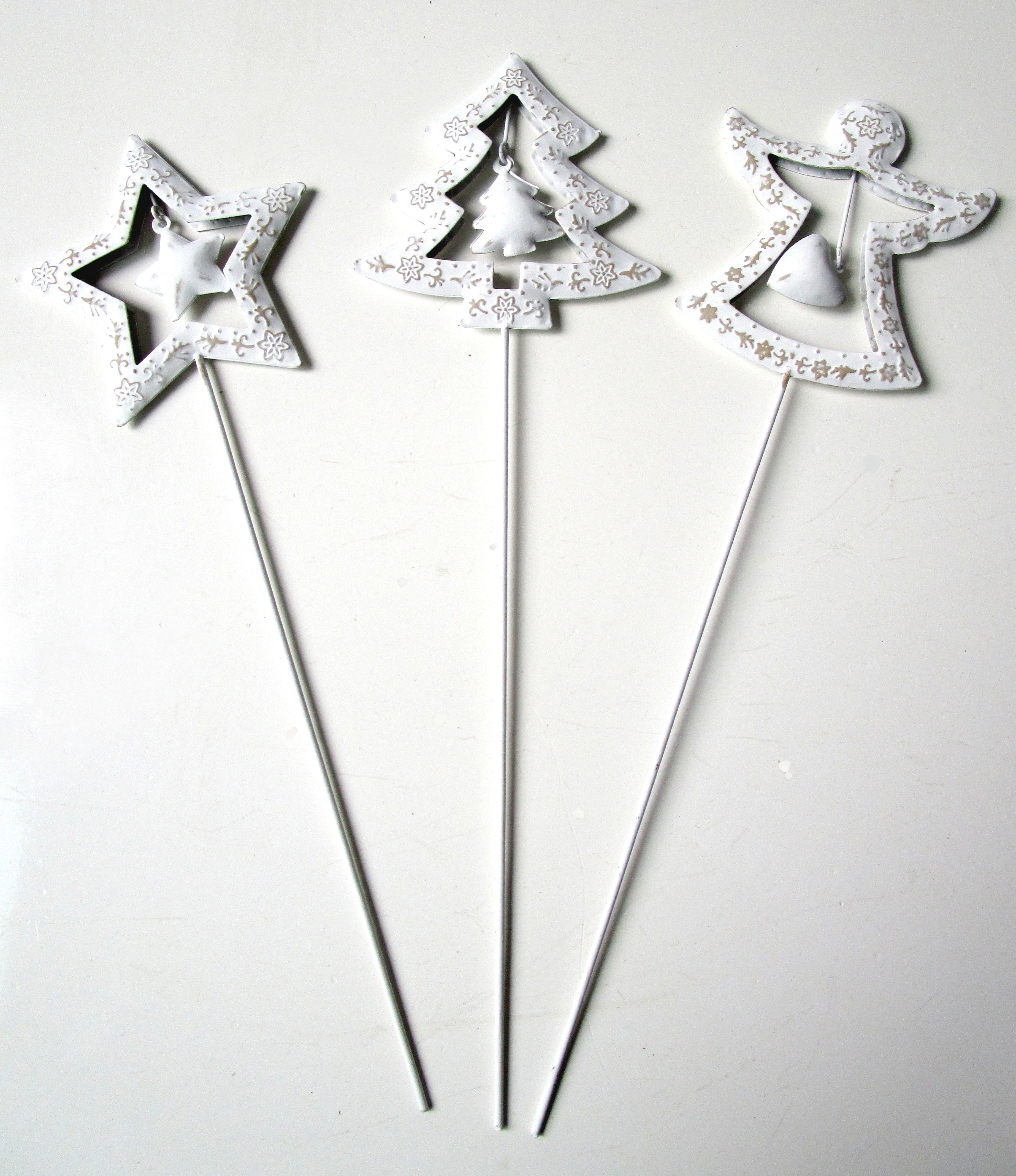 GIOCOPLAST NATALE - PICK METALLO BIANCO CM 28 - 3 ASS 35015300