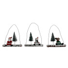 GIOCOPLAST NATALE - ALTALENA DA APPENDERE TRICOLORE IN METALLO, 16 CM, MOD. ASS.