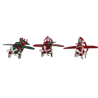 GIOCOPLAST NATALE - AEROPLANINO TRICOLORE IN METALLO, 14 CM, SOGG. ASS.