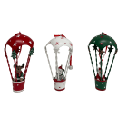 GIOCOPLAST NATALE - MONGOLFIERA TRICOLORE IN METALLO, 12 CM, SOGG. ASS.
