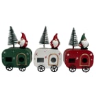 GIOCOPLAST NATALE - ROULOTTE TRICOLORE IN METALLO, 15 CM, SOGG. ASS.