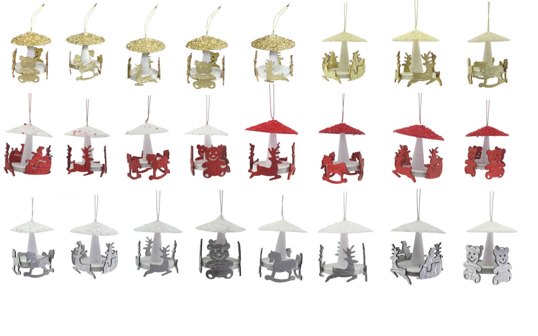 GIOCOPLAST NATALE - ADDOBBO GIOSTRINA 8 CM ''CRYSTAL CHIC'' COL. E MOD. ASS. 40018115