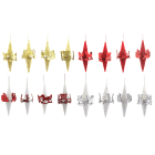 GIOCOPLAST NATALE - GHIACCIOLO GIOSTRINA 17 CM ''CRYSTAL CHIC'' COL. E MOD. ASS.