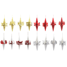 GIOCOPLAST NATALE - GHIACCIOLO GIOSTRINA 17 CM ''CRYSTAL CHIC'' COL. E MOD. ASS.