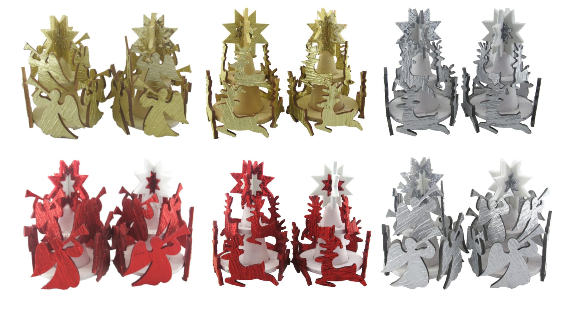 GIOCOPLAST NATALE - PUNTALE ''CRYSTAL CHIC'' 20 CM, COL. E MOD. ASS. 40018122