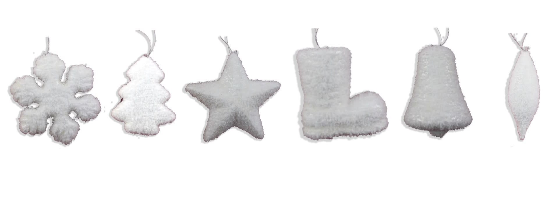GIOCOPLAST NATALE - ADDOBBO BIANCO ''CRYSTAL CHIC'' 9 CM, MOD. ASS.