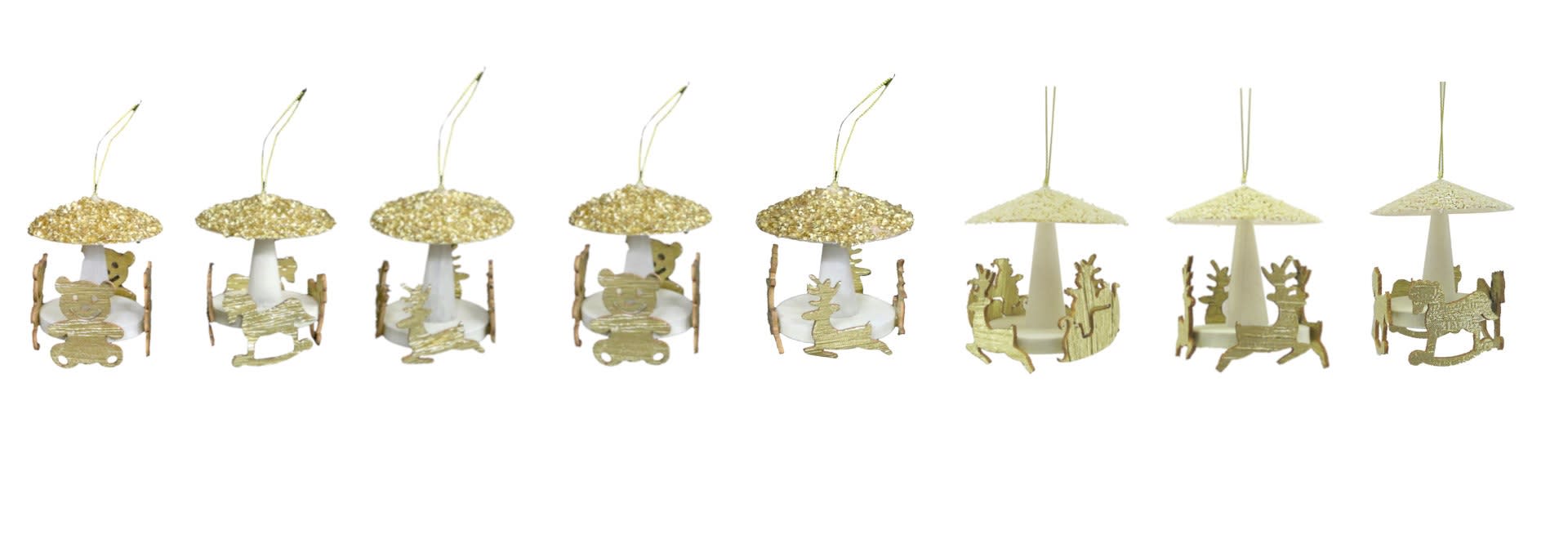 GIOCOPLAST NATALE - ADDOBBO GIOSTRINA ORO 8 CM ''CRYSTAL CHIC'' MOD. ASS.