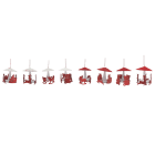 GIOCOPLAST NATALE - ADDOBBO GIOSTRINA BIANCO/ROSSO 8 CM ''CRYSTAL CHIC'' MOD. ASS. 40018312