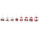 GIOCOPLAST NATALE - ADDOBBO GIOSTRINA BIANCO/ROSSO 8 CM ''CRYSTAL CHIC'' MOD. ASS.