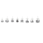GIOCOPLAST NATALE - ADDOBBO GIOSTRINA BIANCO/ARGENTO 8 CM ''CRYSTAL CHIC'' MOD. ASS.