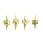 GIOCOPLAST NATALE - GHIACCIOLO GIOSTRINA ORO 17 CM ''CRYSTAL CHIC'', MOD. ASS.