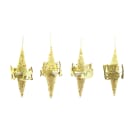 GIOCOPLAST NATALE - GHIACCIOLO GIOSTRINA ORO 17 CM ''CRYSTAL CHIC'', MOD. ASS.