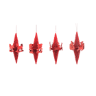 GIOCOPLAST NATALE - GHIACCIOLO GIOSTRINA ROSSO 17 CM ''CRYSTAL CHIC'', MOD. ASS. 40018315