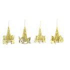 GIOCOPLAST NATALE - CAPPELLINO GIOSTRINA ORO 11 CM ''CRYSTAL CHIC'', MOD. ASS.
