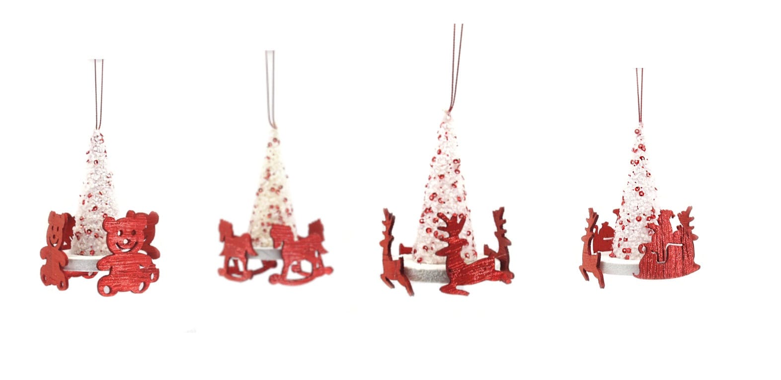 GIOCOPLAST NATALE - CAPPELLINO GIOSTRINA BIANCO/ROSSO 11 CM ''CRYSTAL CHIC'', MOD. ASS.