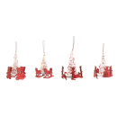 GIOCOPLAST NATALE - CAPPELLINO GIOSTRINA BIANCO/ROSSO 11 CM ''CRYSTAL CHIC'', MOD. ASS.