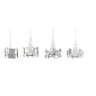 GIOCOPLAST NATALE - CAPPELLINO GIOSTRINA BIANCO/ARGENTO 11 CM ''CRYSTAL CHIC'', MOD. ASS.
