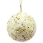 GIOCOPLAST NATALE - SFERA ''CRYSTAL CHIC'' 8 CM BICOLOR CON DECORO ORO 40018331