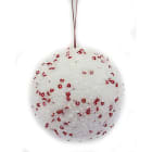 GIOCOPLAST NATALE - SFERA ''CRYSTAL CHIC'' 8 CM BICOLOR CON DECORO ROSSO