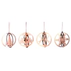 GIOCOPLAST NATALE - ADDOBBO CIRCOLARE ROSA ''CRYSTAL CLEAR'' 8 CM, MOD. ASS.