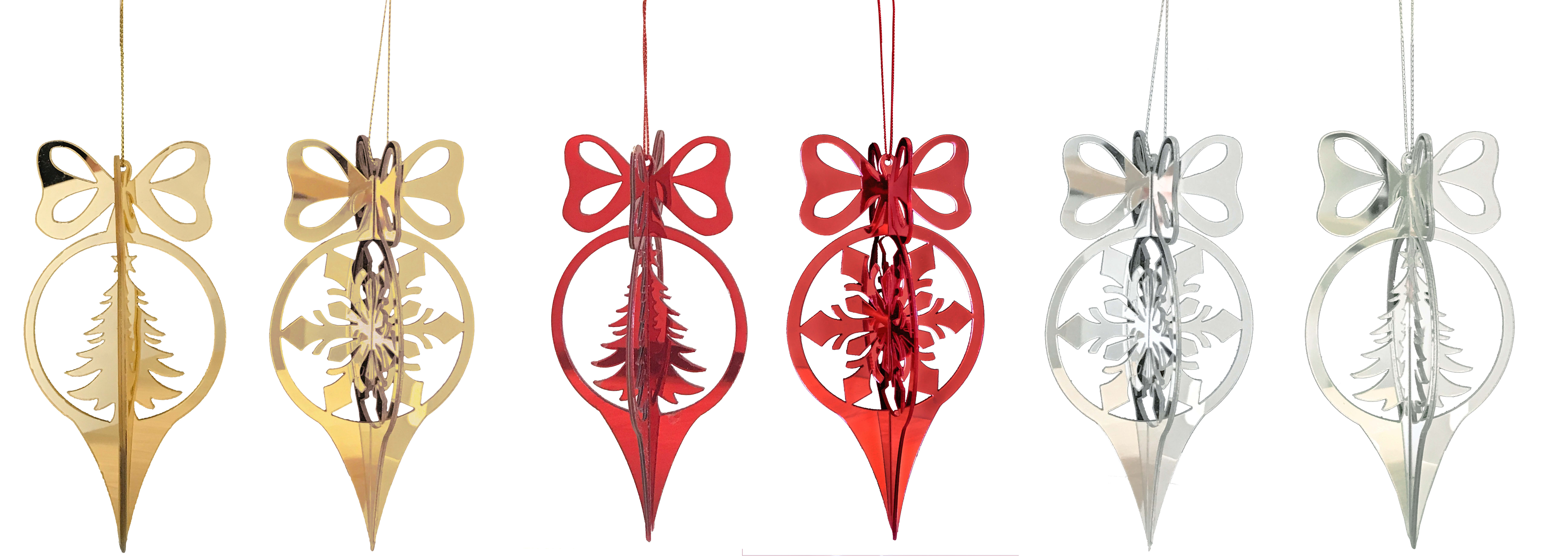 GIOCOPLAST NATALE - PENDENTE ''CRYSTAL CLEAR'' 14 CM, COL. E MOD. ASS.