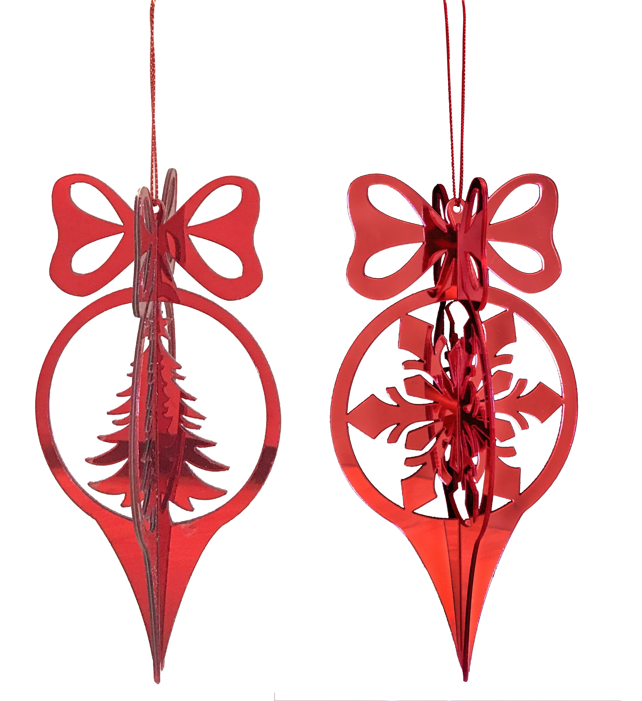 GIOCOPLAST NATALE - PENDENTE ROSSO ''CRYSTAL CLEAR'' 14 CM, MOD. ASS.