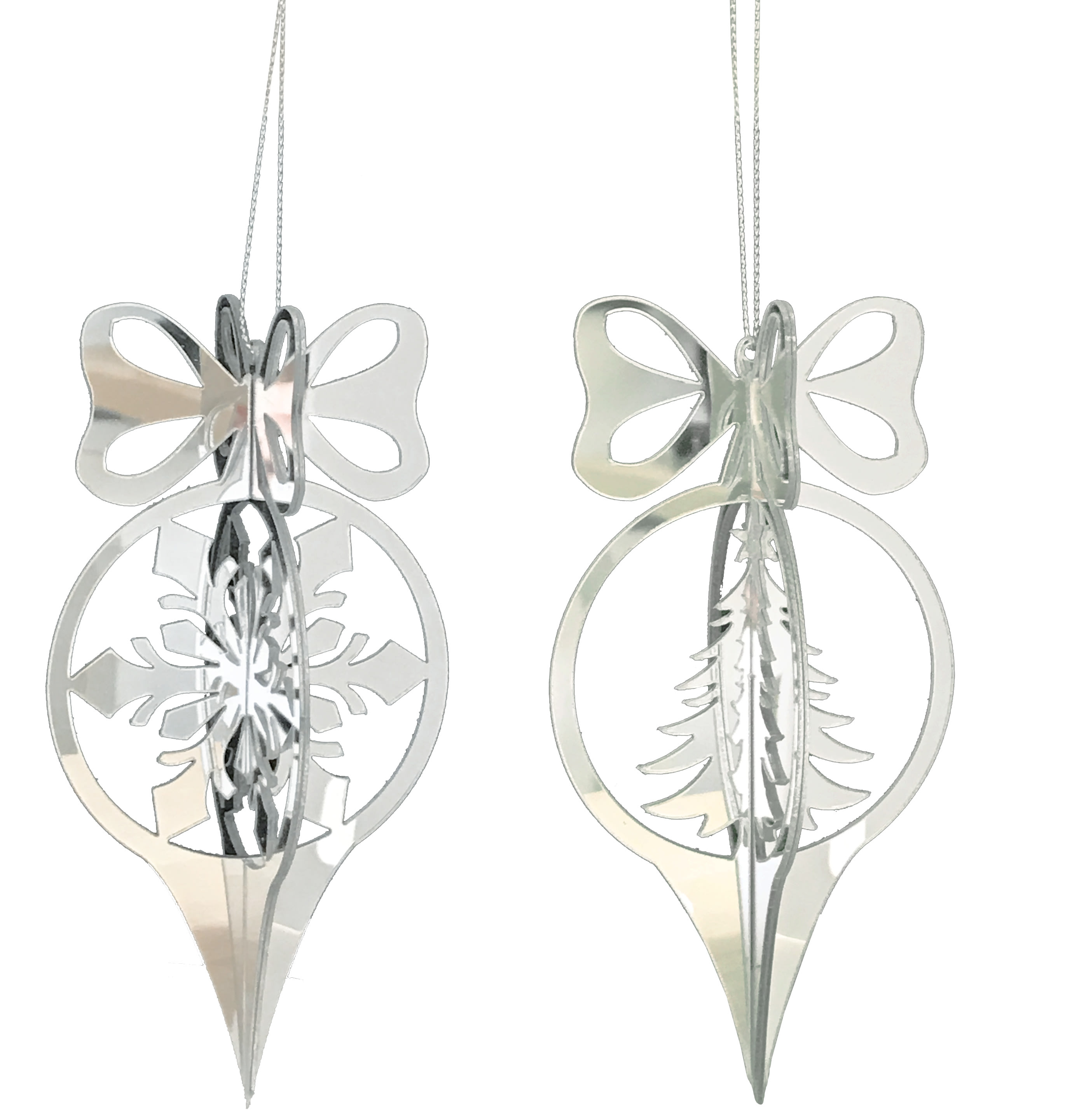 GIOCOPLAST NATALE - PENDENTE ARGENTO ''CRYSTAL CLEAR'' 14 CM, MOD. ASS.