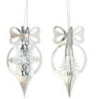 GIOCOPLAST NATALE - PENDENTE ARGENTO ''CRYSTAL CLEAR'' 14 CM, MOD. ASS.