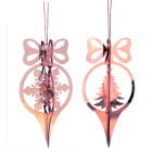 GIOCOPLAST NATALE - PENDENTE ROSA ''CRYSTAL CLEAR'' 14 CM, MOD. ASS.