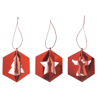 GIOCOPLAST NATALE - ADDOBBO DIAMANTE 3D ROSSO ''CRYSTAL CLEAR'' 8 CM, MOD. ASS. 40020182