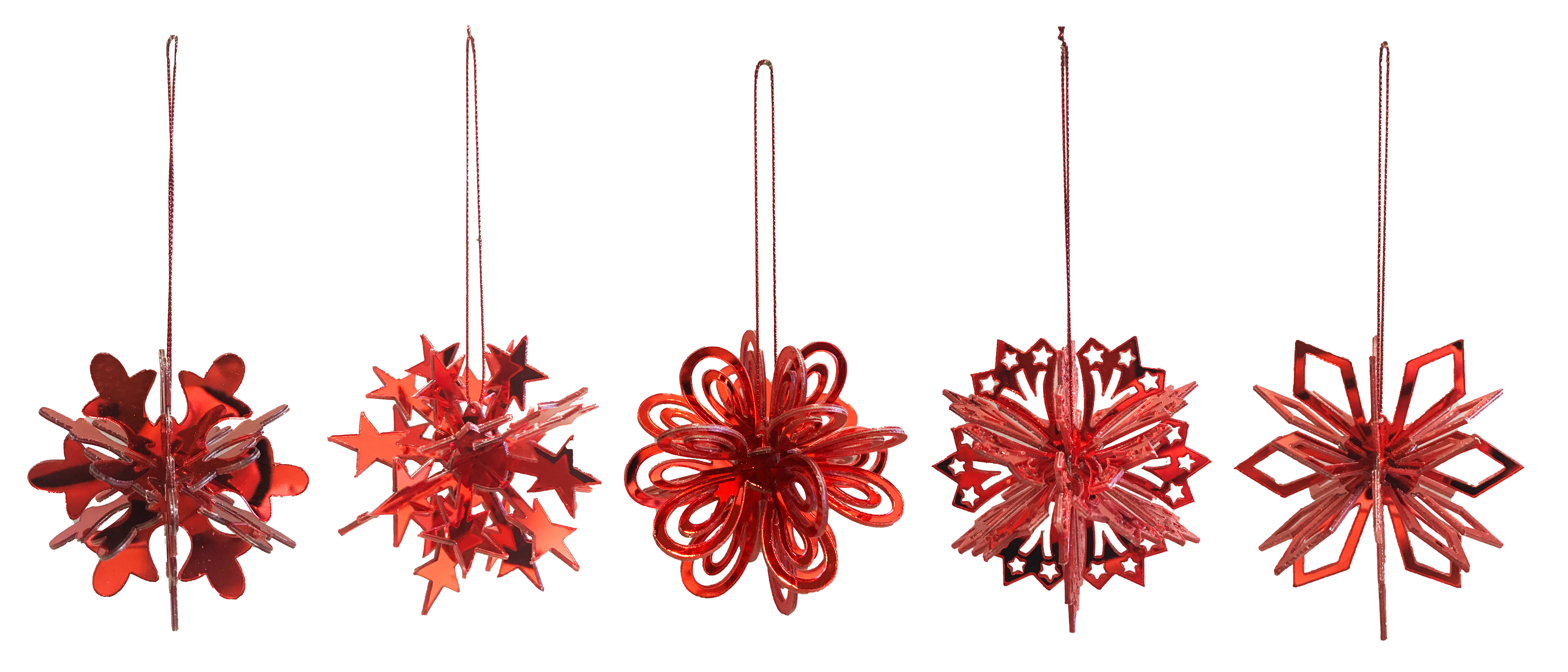 GIOCOPLAST NATALE - ADDOBBO FIOCCO 3D ROSSO ''CRYSTAL CLEAR'' 8 CM, MOD. ASS.