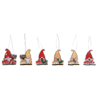 GIOCOPLAST NATALE - ADDOBBO 3D GNOMO ''CRYSTAL TALES'' ORO/ROSSO 8CM, MOD. ASS.