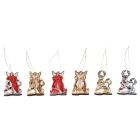 GIOCOPLAST NATALE - ADDOBBO 3D ANGELO/RENNA ''CRYSTAL TALES'' ORO/ROSSO 8CM, MOD. ASS.