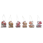 GIOCOPLAST NATALE - ADDOBBO 3D BABBO ''CRYSTAL TALES'' ORO/ROSSO 12CM, MOD. ASS.
